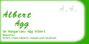 albert agg business card